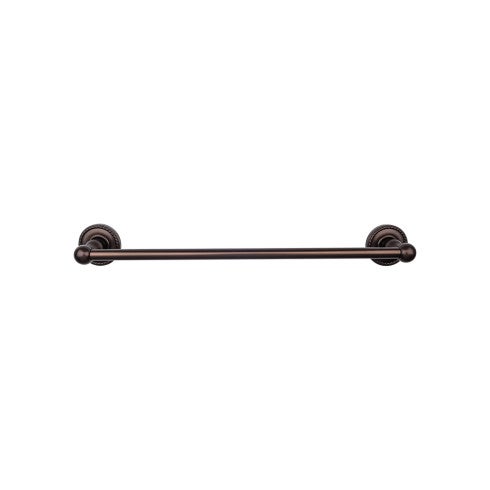 Top Knobs Edwardian Bath Towel Bar Single, Rope Backplate 30" in Oil Rubbed Bronze