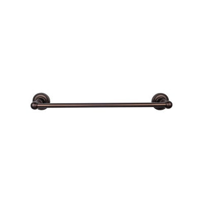 Top Knobs Edwardian Bath Towel Bar Single, Rope Backplate 30" in Oil Rubbed Bronze