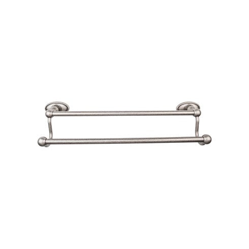 Top Knobs Edwardian Bath Towel Bar Double, Oval Backplate 30" in Antique Pewter