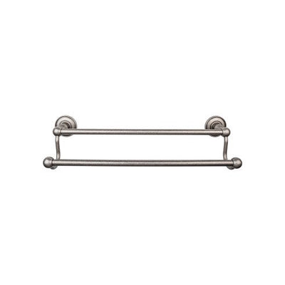 Top Knobs Edwardian Bath Towel Bar Double, Plain Backplate 30" in Antique Pewter