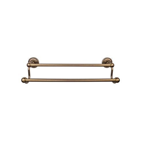 Top Knobs Edwardian Bath Towel Bar Double, Rope Backplate 30" in German Bronze
