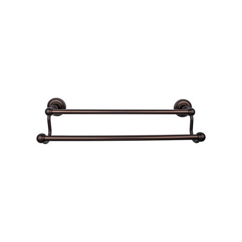 Top Knobs Edwardian Bath Towel Bar Double, Rope Backplate 30" in Oil Rubbed Bronze