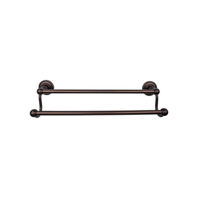 Top Knobs Edwardian Bath Towel Bar Double, Rope Backplate 30" in Oil Rubbed Bronze
