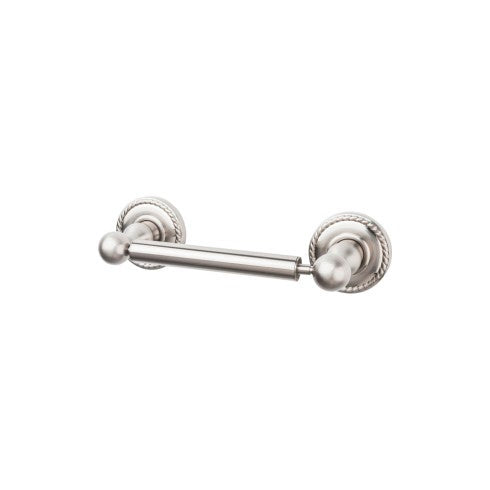 Top Knobs Edwardian Bath Tissue Holder, Rope Backplate in Brushed Satin Nickel