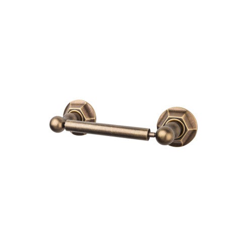 Top Knobs Edwardian Bath Tissue Holder, Hex Backplate in German Bronze