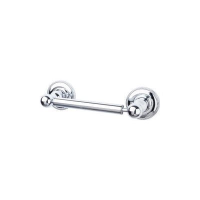 Top Knobs Edwardian Bath Tissue Holder, Beaded Backplate in Polished Chrome