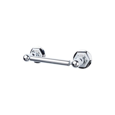 Top Knobs Edwardian Bath Tissue Holder, Hex Backplate in Polished Chrome