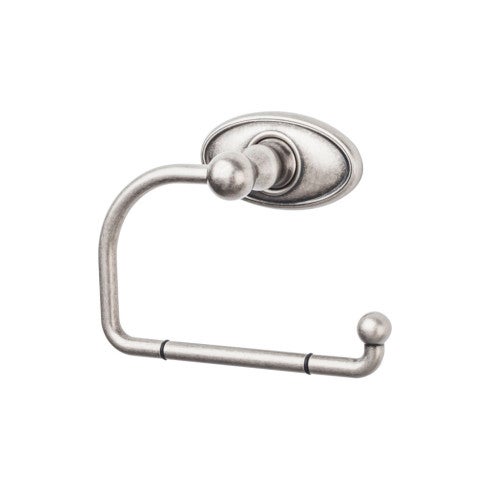 Top Knobs Edwardian Bath Tissue Hook, Oval Backplate in Antique Pewter