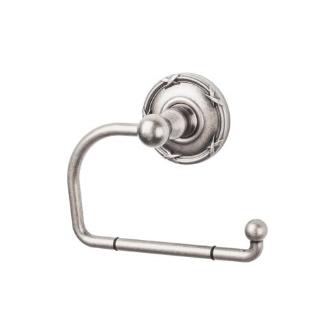 Top Knobs Edwardian Bath Tissue Hook, Ribbon Backplate in Antique Pewter