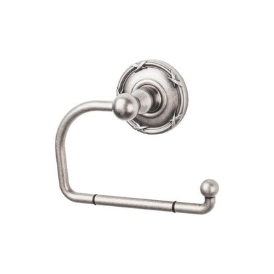 Top Knobs Edwardian Bath Tissue Hook, Ribbon Backplate in Antique Pewter