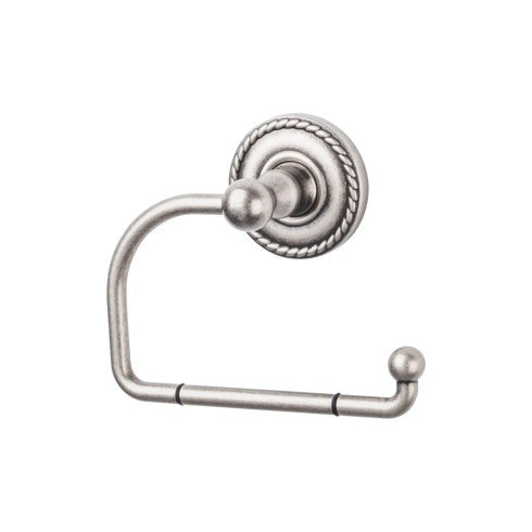 Top Knobs Edwardian Bath Tissue Hook, Rope Backplate in Antique Pewter