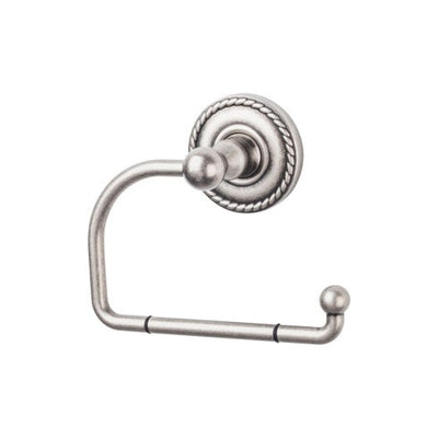Top Knobs Edwardian Bath Tissue Hook, Rope Backplate in Antique Pewter