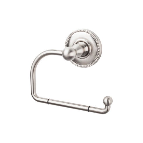 Top Knobs Edwardian Bath Tissue Hook, Beaded Backplate in Brushed Satin Nickel