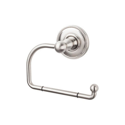 Top Knobs Edwardian Bath Tissue Hook, Beaded Backplate in Brushed Satin Nickel