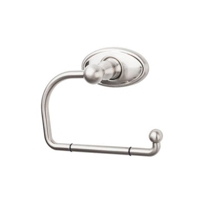 Top Knobs Edwardian Bath Tissue Hook, Oval Backplate in Brushed Satin Nickel