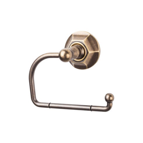 Top Knobs Edwardian Bath Tissue Hook, Hex Backplate in German Bronze