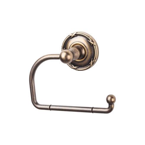 Top Knobs Edwardian Bath Tissue Hook, Ribbon Backplate in German Bronze