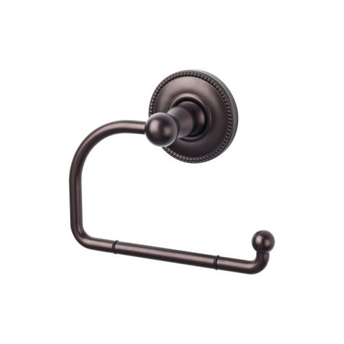 Top Knobs Edwardian Bath Tissue Hook, Beaded Backplate in Oil Rubbed Bronze
