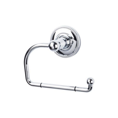 Top Knobs Edwardian Bath Tissue Hook, Beaded Backplate in Polished Chrome