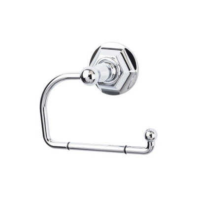 Top Knobs Edwardian Bath Tissue Hook, Hex Backplate in Polished Chrome