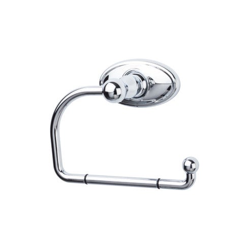 Top Knobs Edwardian Bath Tissue Hook, Oval Backplate in Polished Chrome
