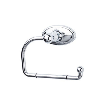 Top Knobs Edwardian Bath Tissue Hook, Oval Backplate in Polished Chrome