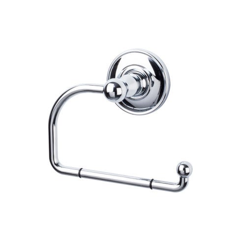 Top Knobs Edwardian Bath Tissue Hook, Plain Backplate in Polished Chrome