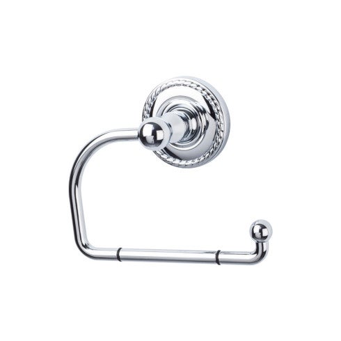 Top Knobs Edwardian Bath Tissue Hook, Rope Backplate in Polished Chrome