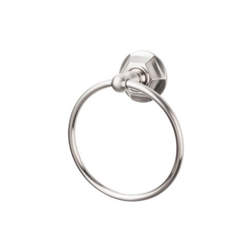 Top Knobs Edwardian Bath Ring, Hex Backplate in Brushed Satin Nickel