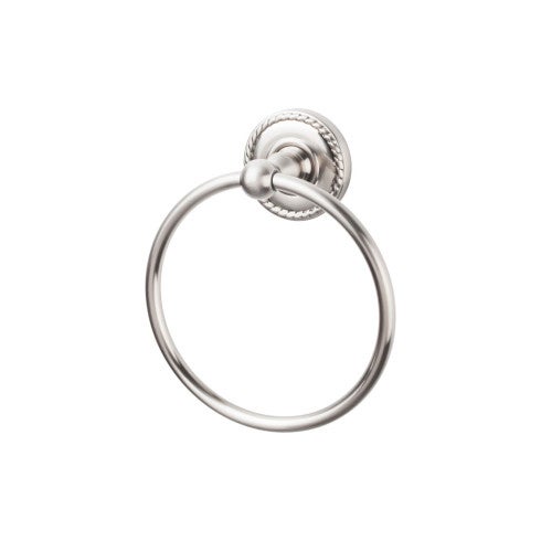 Top Knobs Edwardian Bath Ring, Rope Backplate in Brushed Satin Nickel