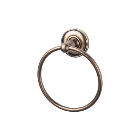 Top Knobs Edwardian Bath Ring, Beaded Backplate in German Bronze