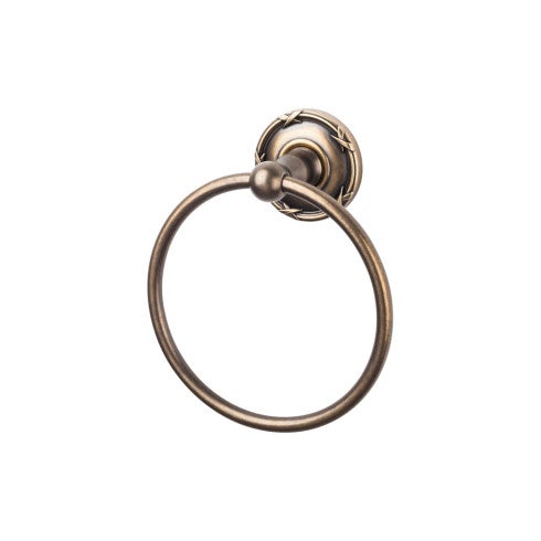 Top Knobs Edwardian Bath Ring, Ribbon Backplate in German Bronze