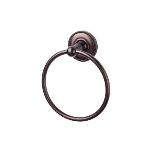 Top Knobs Edwardian Bath Ring, Beaded Backplate in Oil Rubbed Bronze