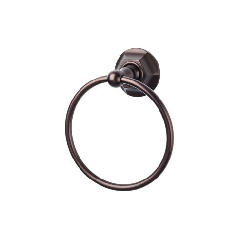 Top Knobs Edwardian Bath Ring, Hex Backplate in Oil Rubbed Bronze