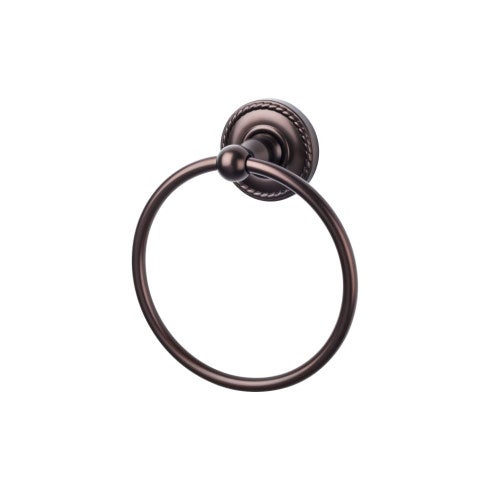 Top Knobs Edwardian Bath Ring, Rope Backplate in Oil Rubbed Bronze