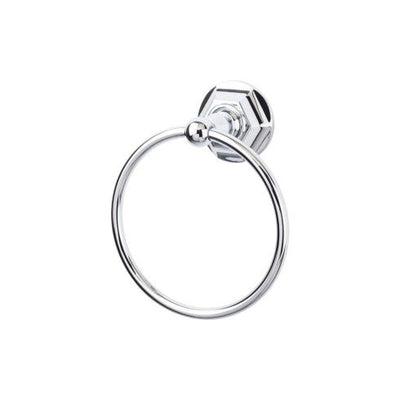 Top Knobs Edwardian Bath Ring, Hex Backplate in Polished Chrome