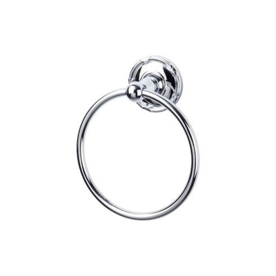 Top Knobs Edwardian Bath Ring, Ribbon Backplate in Polished Chrome