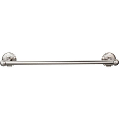 Top Knobs Edwardian Bath Towel Bar Single, Plain Backplate 18" in Brushed Satin Nickel