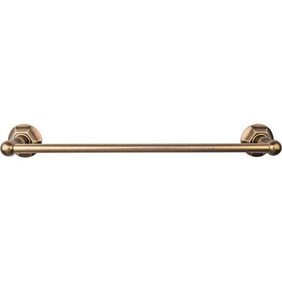 Top Knobs Edwardian Bath Towel Bar Single, Hex Backplate 18" in German Bronze