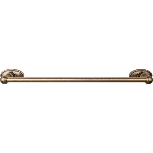 Top Knobs Edwardian Bath Towel Bar Single, Oval Backplate 18" in German Bronze