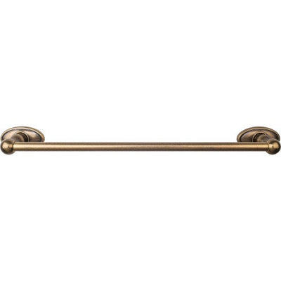 Top Knobs Edwardian Bath Towel Bar Single, Oval Backplate 18" in German Bronze
