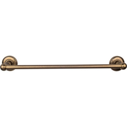 Top Knobs Edwardian Bath Towel Bar Single, Plain Backplate 18" in German Bronze