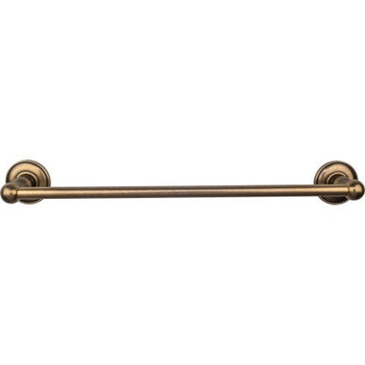 Top Knobs Edwardian Bath Towel Bar Single, Plain Backplate 18" in German Bronze