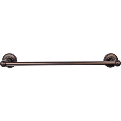 Top Knobs Edwardian Bath Towel Bar Single, Beaded Backplate 18" in Oil Rubbed Bronze