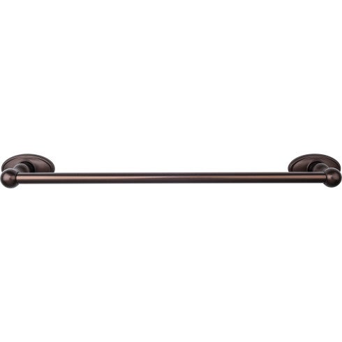 Top Knobs Edwardian Bath Towel Bar Single, Oval Backplate 18" in Oil Rubbed Bronze