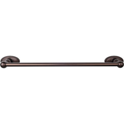 Top Knobs Edwardian Bath Towel Bar Single, Oval Backplate 18" in Oil Rubbed Bronze