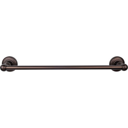 Top Knobs Edwardian Bath Towel Bar Single, Plain Backplate 18" in Oil Rubbed Bronze