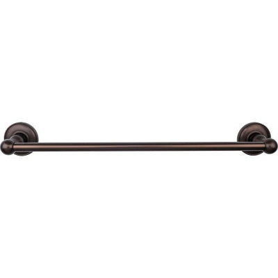 Top Knobs Edwardian Bath Towel Bar Single, Plain Backplate 18" in Oil Rubbed Bronze