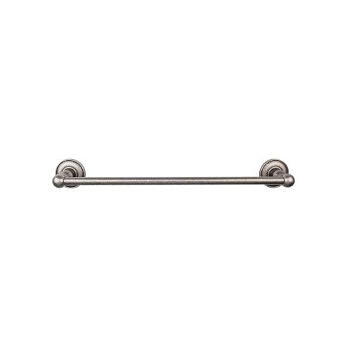 Top Knobs Edwardian Bath Towel Bar Single, Plain Backplate 24" in Antique Pewter