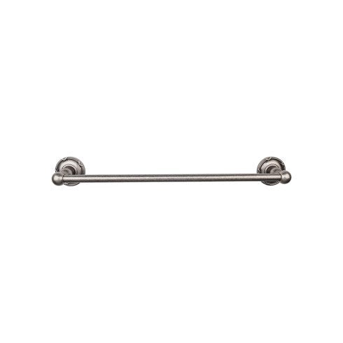 Top Knobs Edwardian Bath Towel Bar Single, Ribbon Backplate 24" in Antique Pewter